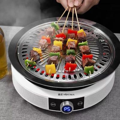 Induktionskocher 3500W Schwarzgold Keramikglasplatte Einbrenner zum Kochen von Lebensmitteln
