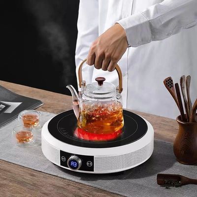 Induktionskocher 3500W Schwarzgold Keramikglasplatte Einbrenner zum Kochen von Lebensmitteln