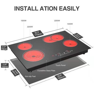 Infrarot-Kochplatte für Elektro-Keramiköfen mit einem einzigen Knoten