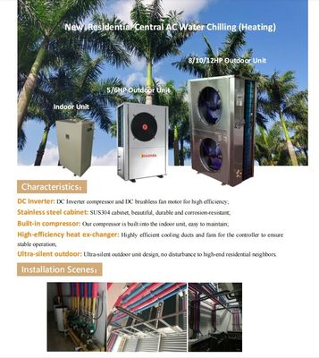 Energieeinsparung 16KW 18KW 20KW 22KW Luft-Wasser-Wärmepumpe mit Inverterkompressor