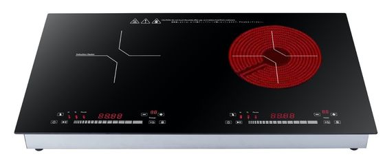 2 Brennerplatten Gaskocher und elektrischer Doppelkocher Induktionskocher zum Kochen in der Küche