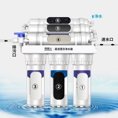 Wandmontierte Haushaltswasserreiniger mit 5-stufiger Umkehrosmose mit Warmwasserfunktion