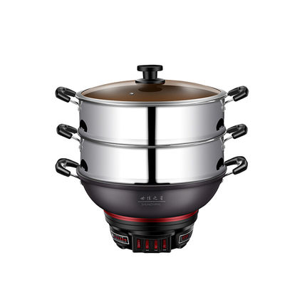Edelstahl Elektrokessel 28cm Portable Mehrzweck Suppen Topf für das Kochen zu Hause