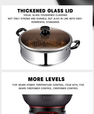 Intelligente Temperaturkontrolle nicht klebende Edelstahl-Freier-Pfanne für das Kochen 2021