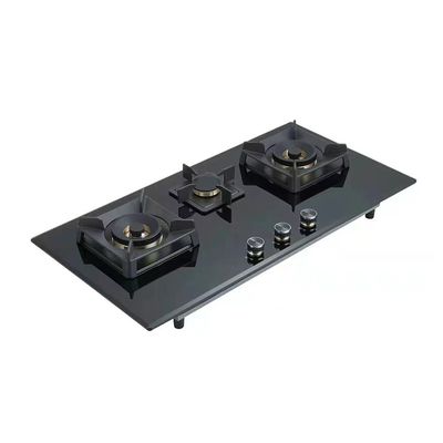 Gaskocher aus Glas mit elektrischer Zündung und 3 Brennern