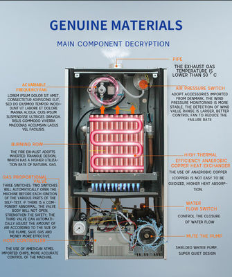 Anpassbarer Metallschalen-Gas-Wasserbereiter mit einstellbarer Thermostatfunktion