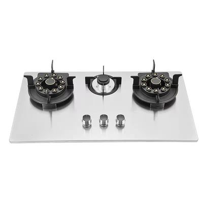 3 Brenner Gas Kochplatten für Haus und Gewerbe Blaue Flamme Herd Stand Wok Kocher