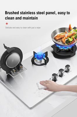 3 Brenner Gas Kochplatten für Haus und Gewerbe Blaue Flamme Herd Stand Wok Kocher