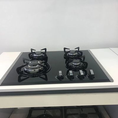 Gaskocher mit 2 Brennern und Edelstahlring Metallknopf
