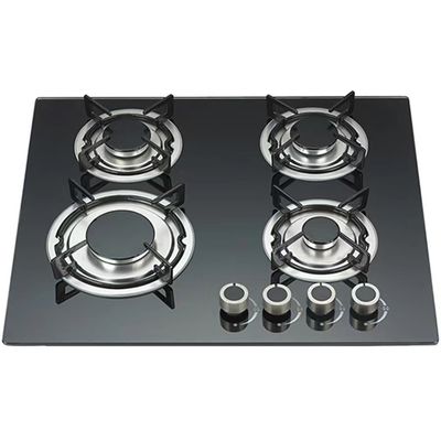 Gaskocher mit 2 Brennern und Edelstahlring Metallknopf
