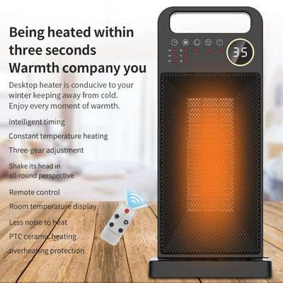 Berührungsbildschirm elektrische Heizung Portable PTC Keramikventilator mit Fernbedienung und Installation