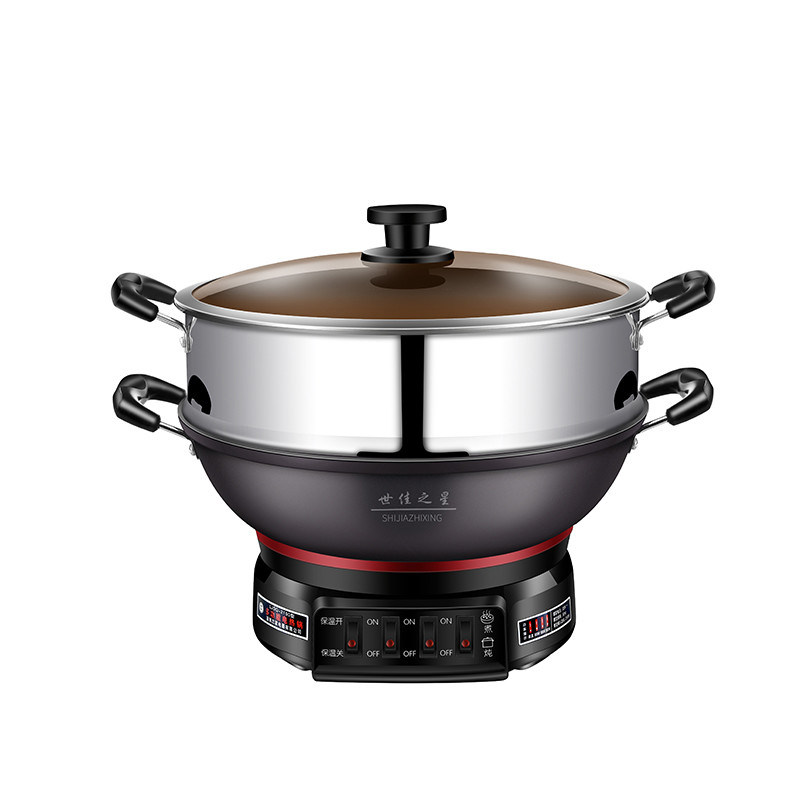 220 V elektrische Bratpfanne mit klebfreier Beschichtung für das Mehrfunk- und brennsichere Kochen