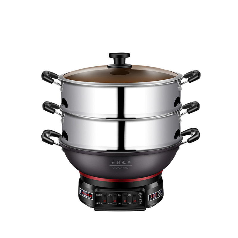 Intelligente Temperaturkontrolle nicht klebende Edelstahl-Freier-Pfanne für das Kochen 2021