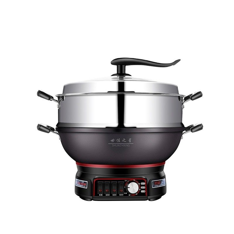 Nichtklebende Beschichtung Elektrische Wok für Haushalte 220 V Braten und Rühren Privatschimmel